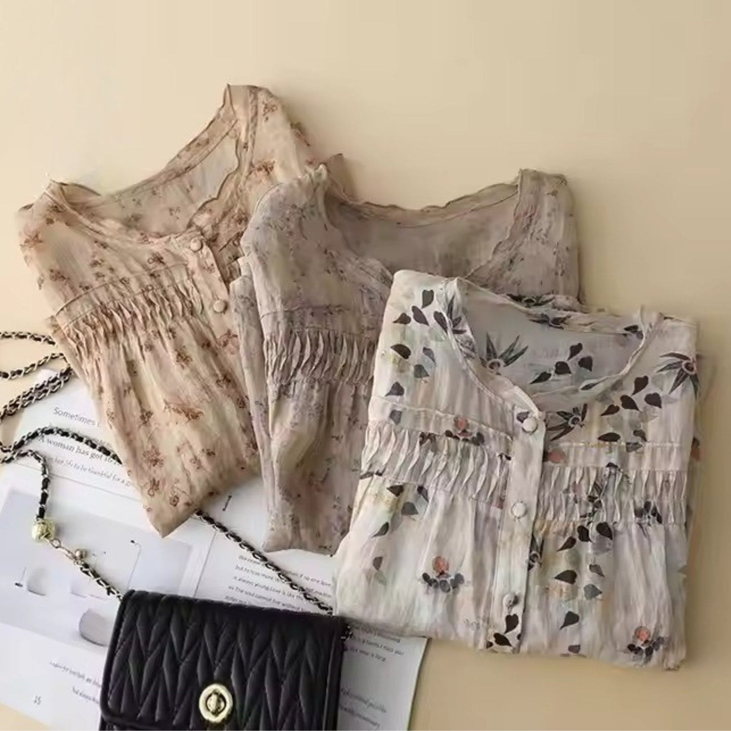 Pure Cotton Digital Printed Shirt With Pleat Work