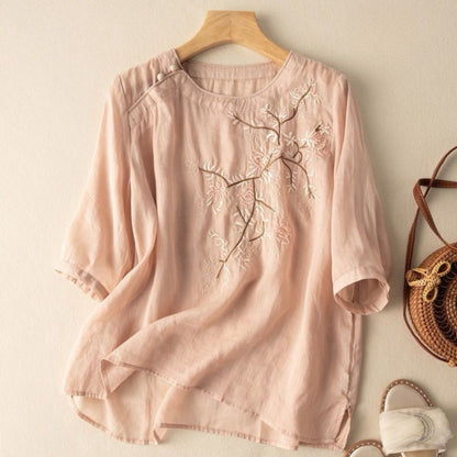 Pure Cotton Embroidered Womens Top