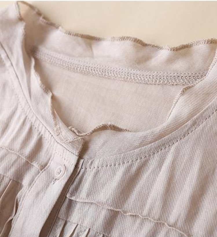 Pure Cotton Shirt With Pleat Work