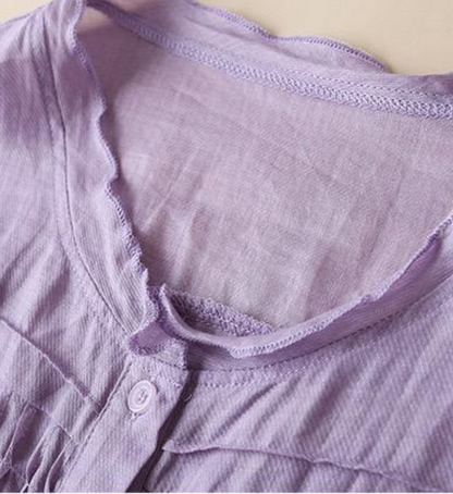 Pure Cotton Shirt With Pleat Work