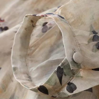 Pure Cotton Digital Printed Shirt With Pleat Work