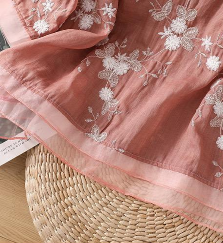 Pure Cotton Embroidered Shirt