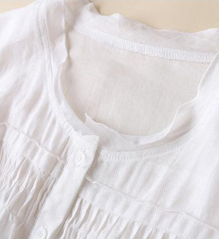 Pure Cotton Shirt With Pleat Work