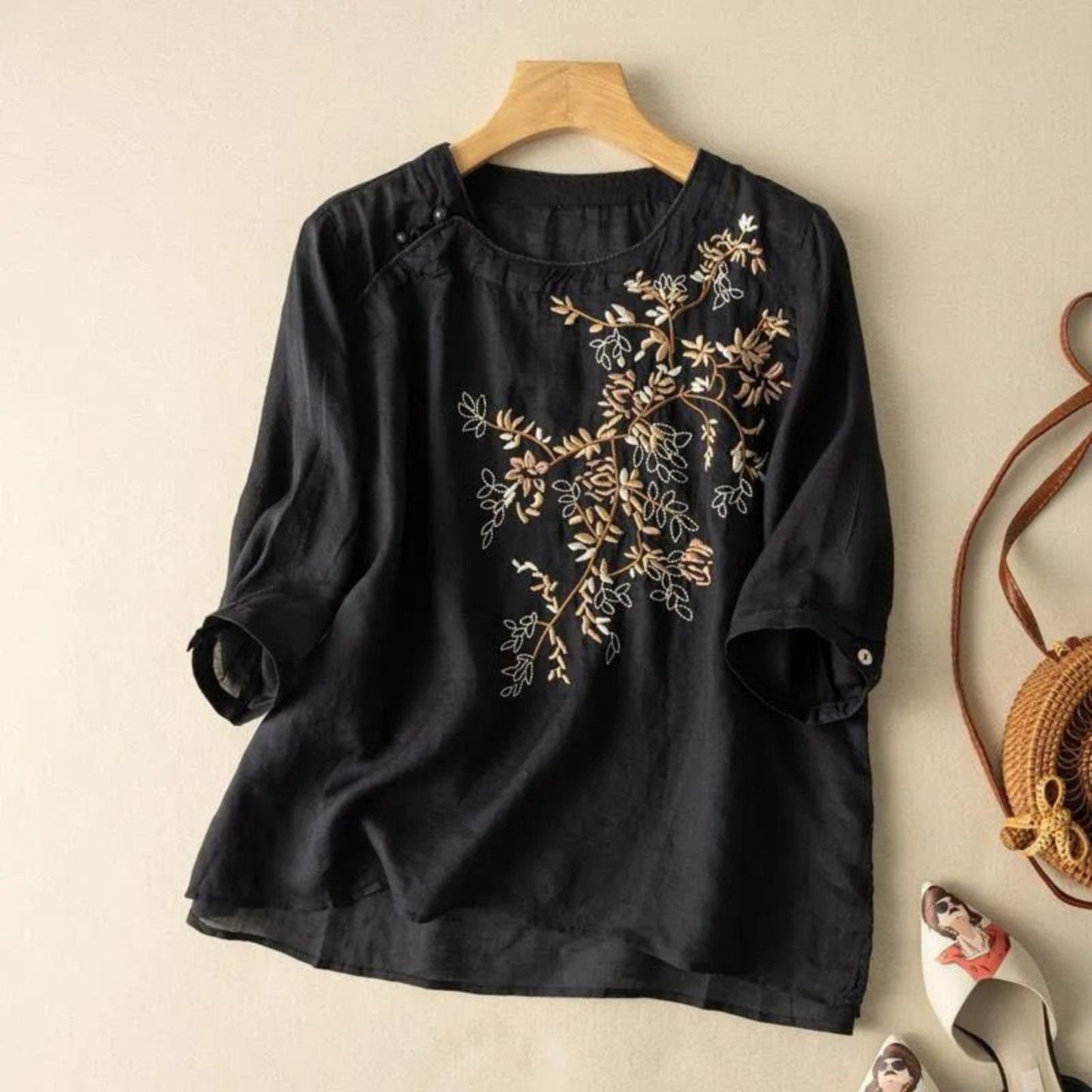 Pure Cotton Embroidered Womens Top