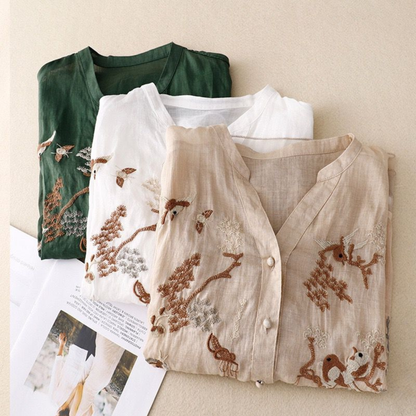Pure Cotton Embroidered Shirt